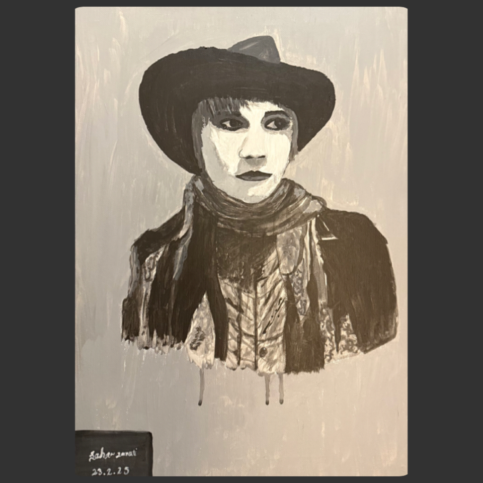 Acrylic on canvas, size 42 in 30 cm